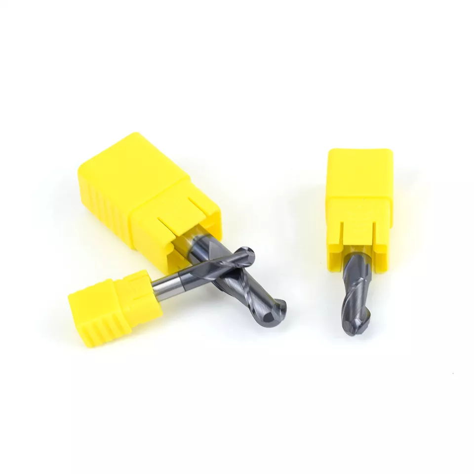 CNC Milling Cutter 2 Flutes Ball Nose End Mills HRC60 Alloy Steel Processing CNC Tools Cutters 2mm Ball Nose Tapered End Mill