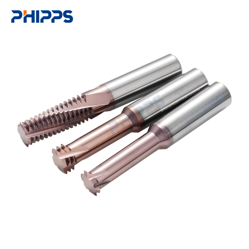 China Solid Carbide ISO Metric Three-tooth M8 M4x0.7 6mm CNC Mill End Mills Thread Milling Cutter