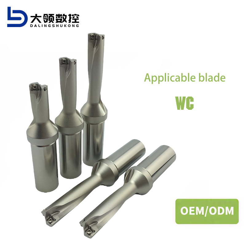 DL OEM/ODM Indexable Quick Change Drill Carbide Cutting Head 3xD Depth Coolant Insert Silver Finish Metal Drilling