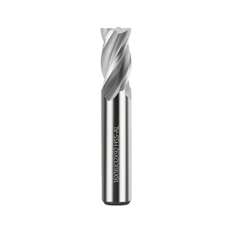 Four-edge Straight Shank Keyway Milling Cutter, White Steel High-speed Steel Keyway End Milling Cutter