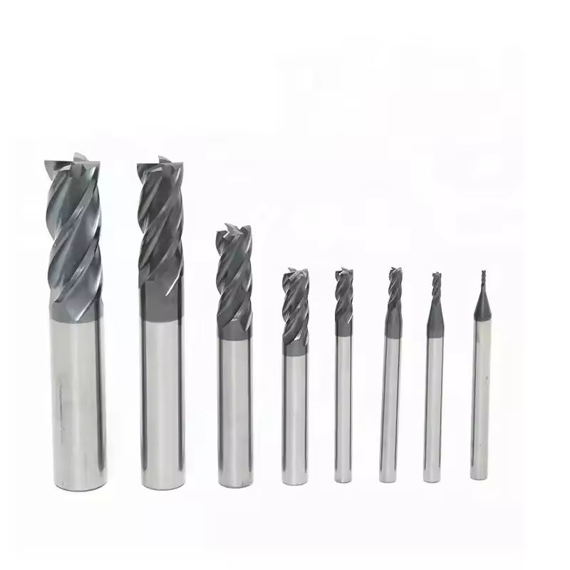 Hard Alloy Straight Shank End Mill Carbide 4 Flutes End Mill for CNC Milling High Precision Milling Cutter