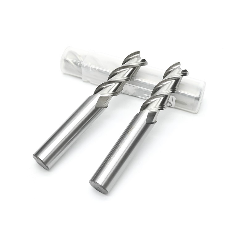 3 Flute 1.5mm-23mm Straight Handle Keyway White Steel Milling Cutter HSS End Mill CNC Router Milling