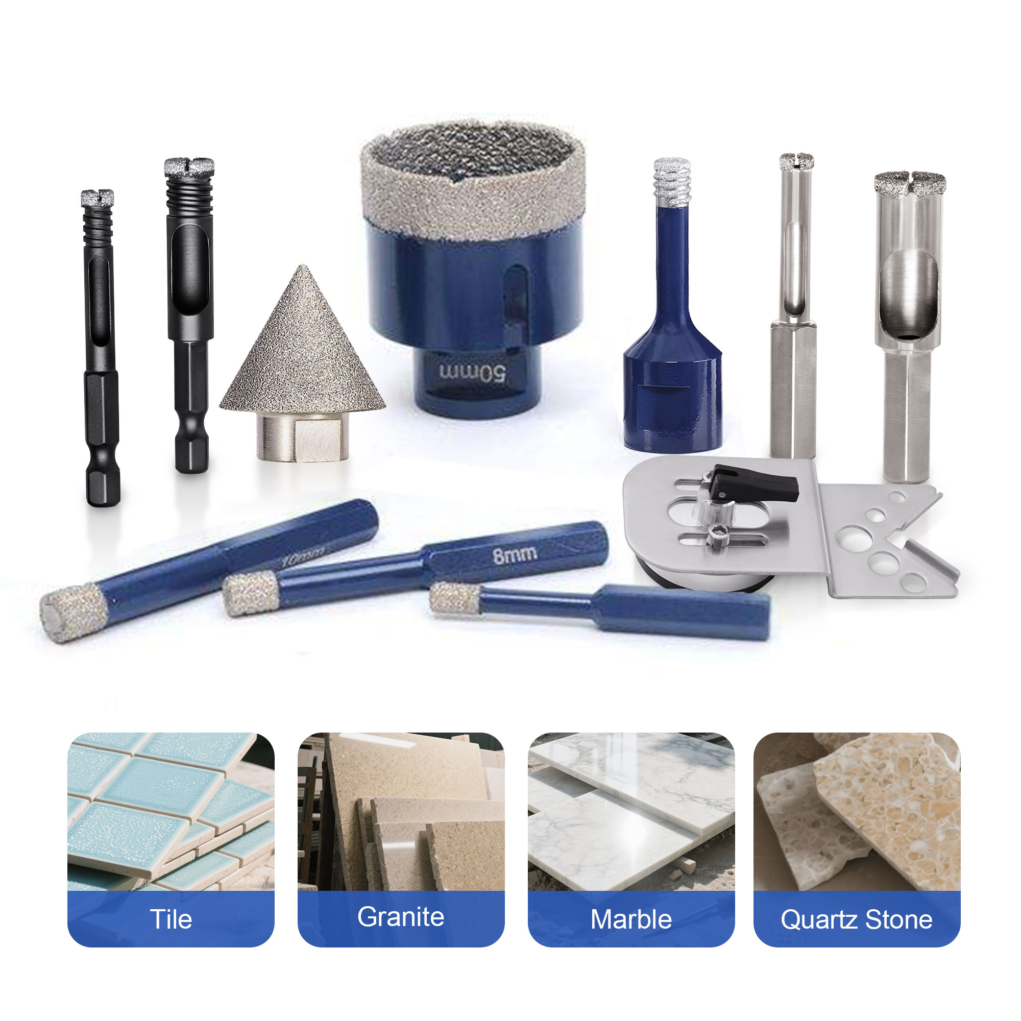 3/8in Diamond Core Drill Bit Concrete Total Length 55mm Newest Diamond Drill Core Bit For Marble