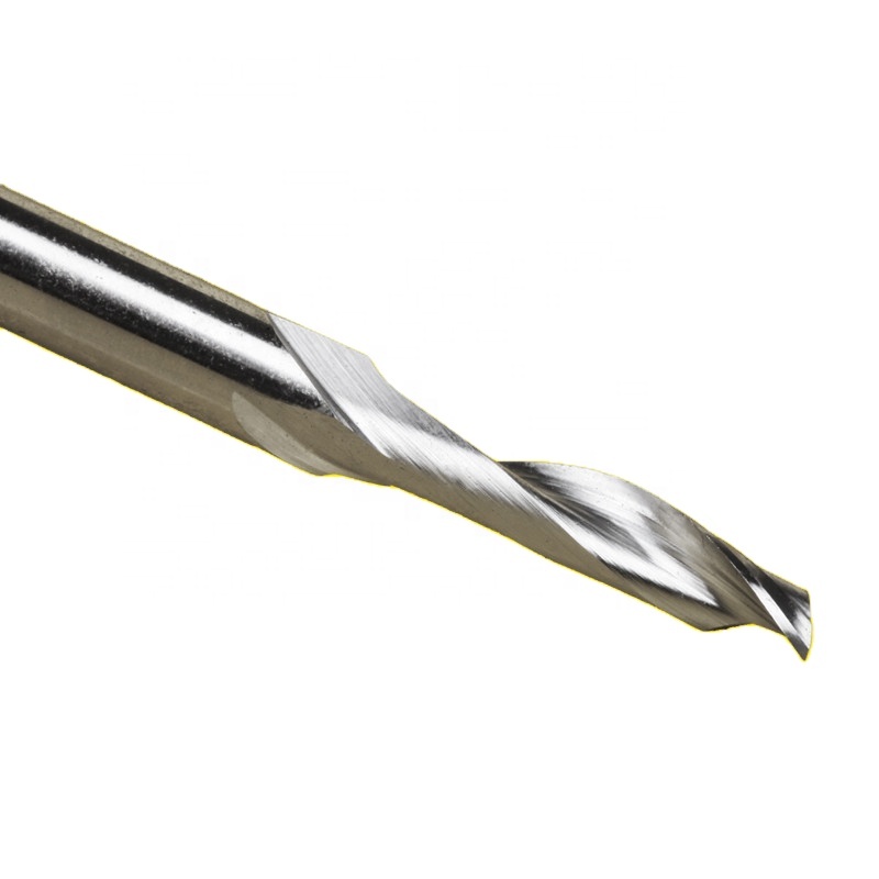 Single Flute Milling Cutter for Aluminum CNC Tools Solid Carbide Alucobond End Mill Router Bits