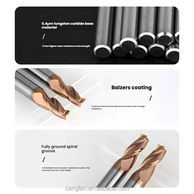 65HRC AlTin Coated Tapered End Mill CNC Cutter Ball Nose Tungsten Carbide For Die Mold &amp; Injection Mold Making ODM OEM