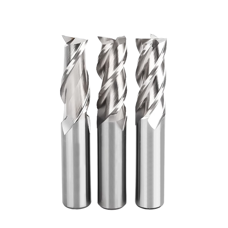 Four-edge Straight Shank Keyway Milling Cutter, White Steel High-speed Steel Keyway End Milling Cutter