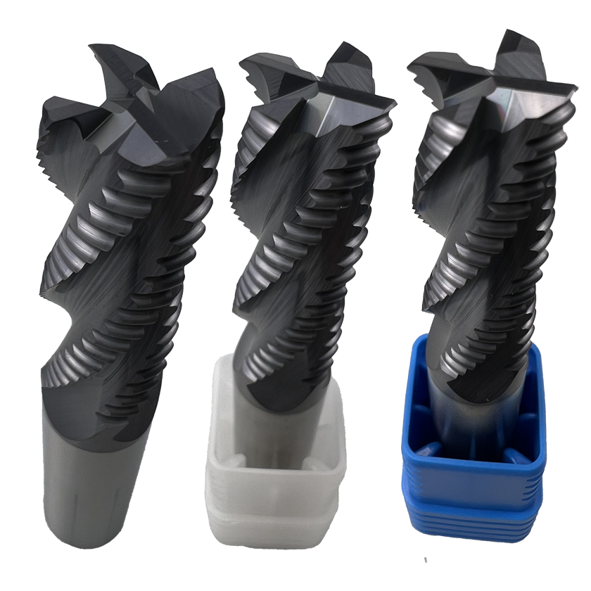 CNC Machine Wave Edge Milling Cutter 4-Blade Carbide Tungsten Steel Corrugated Rough Milling Cutter 4 6 8 10 12 14 16 18mm 20mm