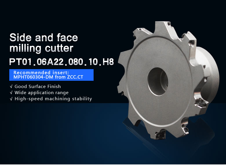 Indexable Milling Cutter Side and Face Mill with Inserts MPHT060304-DM