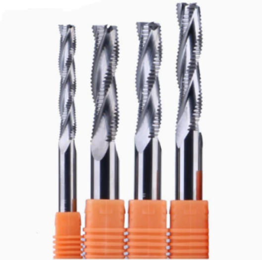 ZZST Factory Tungsten Carbide End Mills Three Flutes Ripple Roughing Milling Cutter Steel Spiral Roughing End Mills