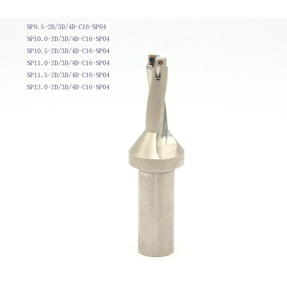 Indexable U Drill Tools Fast Speed Drill SP12-3D-C16SP04 With SPMG040204 Insert