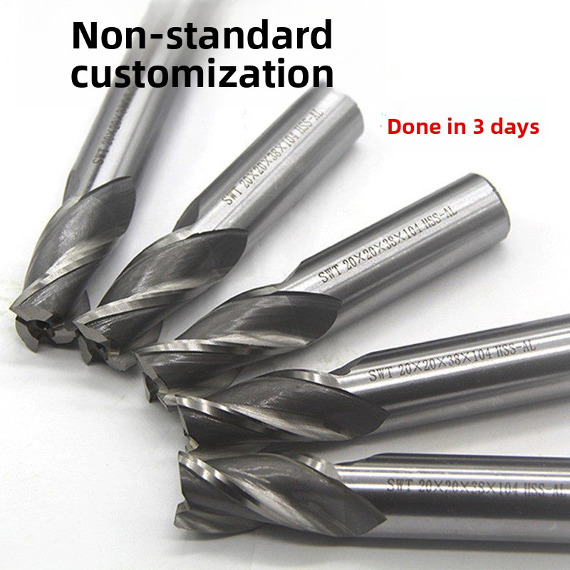 Non-calibration Straight Taper Shank End Mill Keyway HSS 65 93 M35 Made in China 3-Month Warranty Within 3 Days