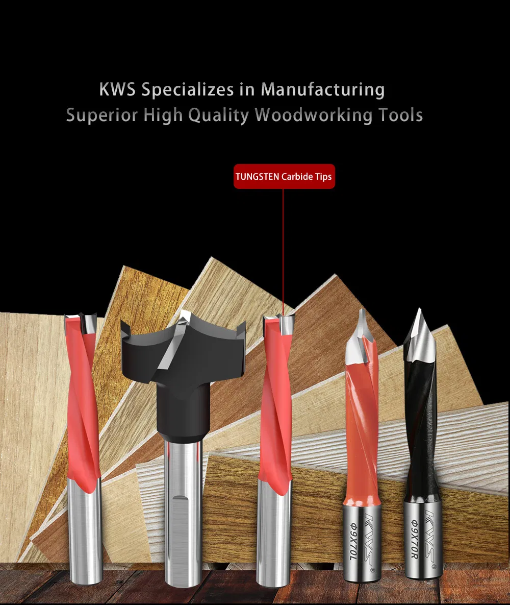 Tungsten Carbide Head Blind Hole Drill Bit for Solid Wood