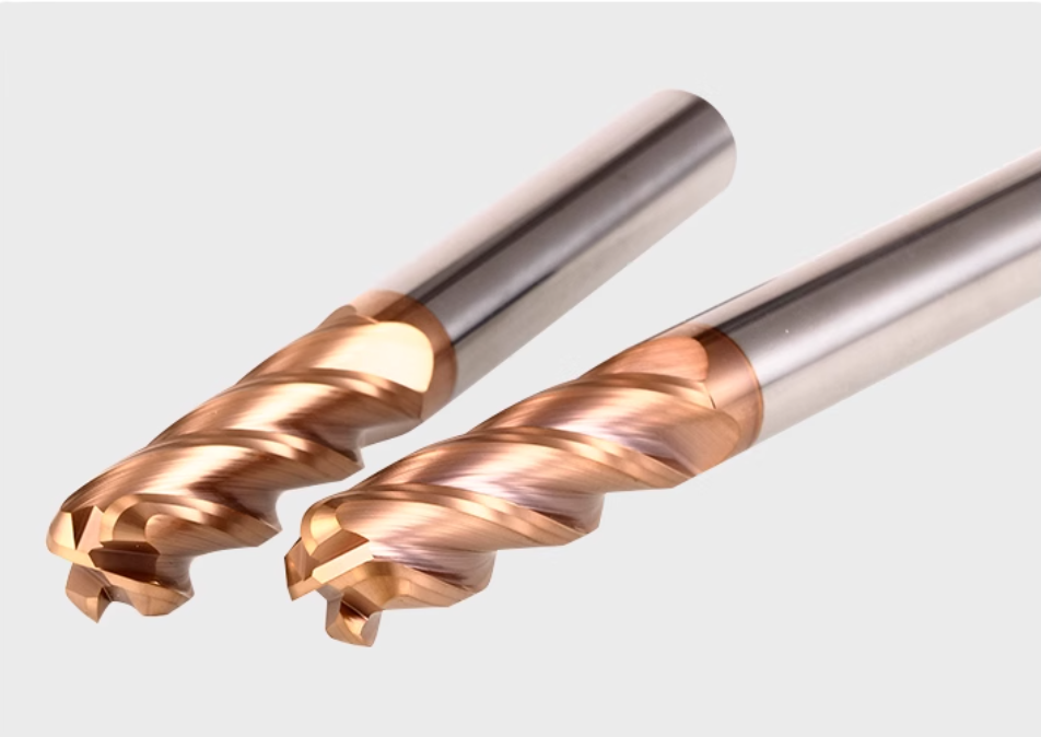 HRC65 High Temperature Tungsten Carbide 4F CNC Router Bits Customized OEM Ball Nose End Mills Cutting Tools for Metal