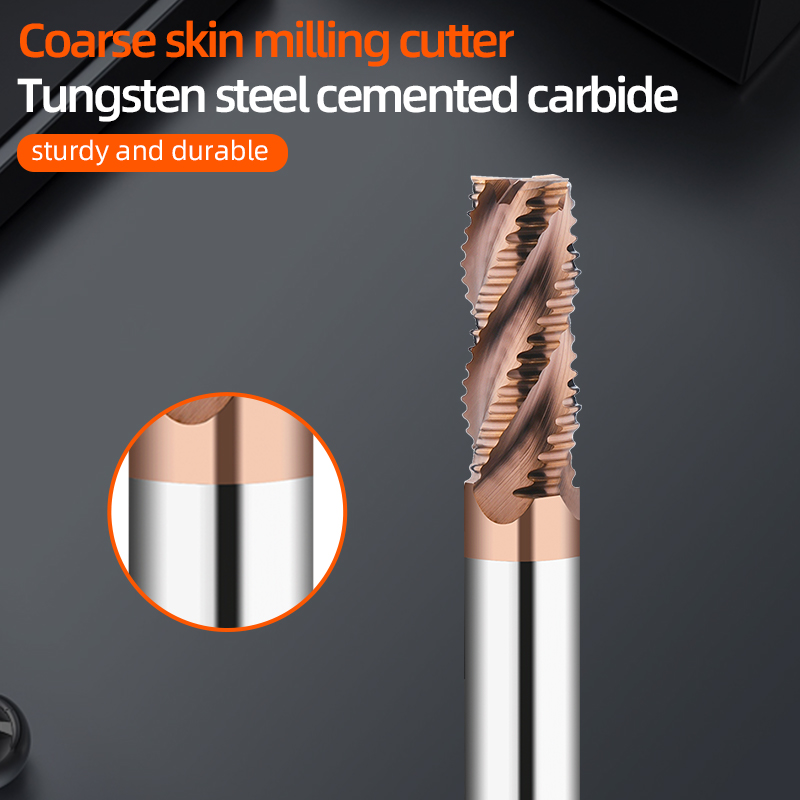 HRC 55 Solid Tungsten Carbide CNC Wave Edge End Milling Cutter Rough End Mill 3 4 Flutes for Aluminium/Steel