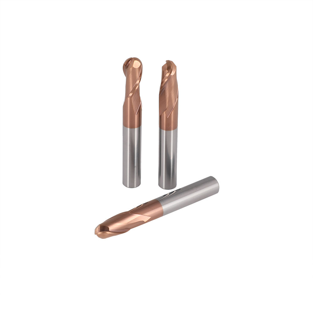 2F/4F Ball Nose End Mill Bits for Steel Milling Cutter Cutter D8 R0.5 Bull Nose End Mill Tungsten Carbide Ball Nose End Mill