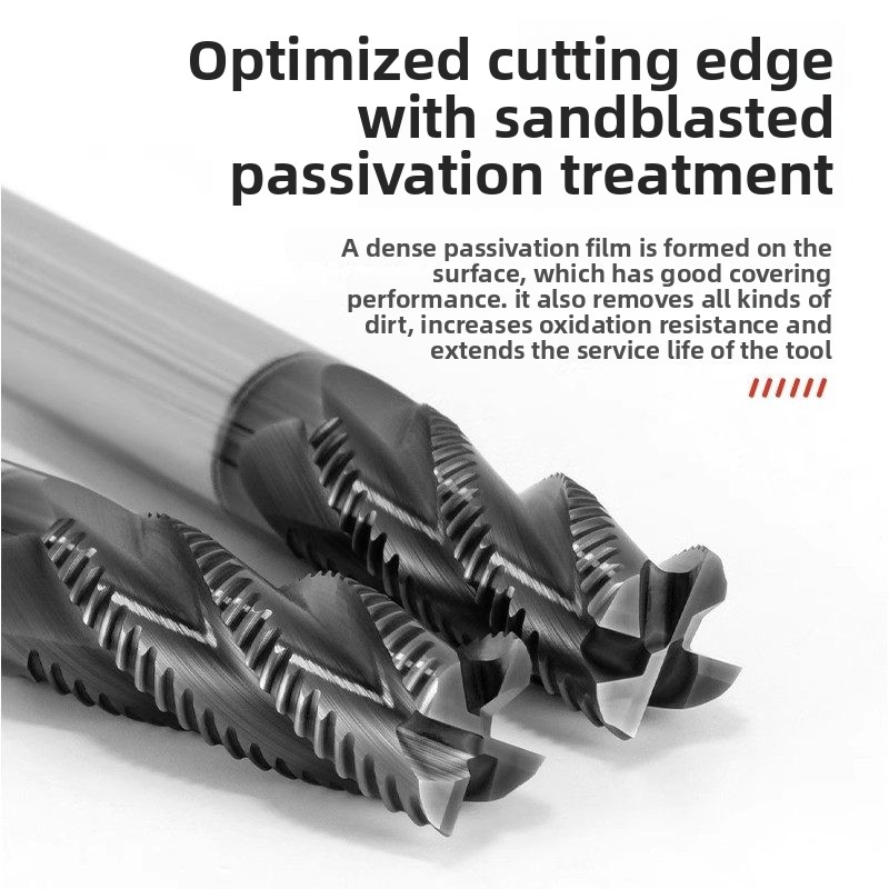 4 Flute HSS Roughing End Mill TiAlN Coated CNC Milling Cutter 6-32mm for Steel Aluminum