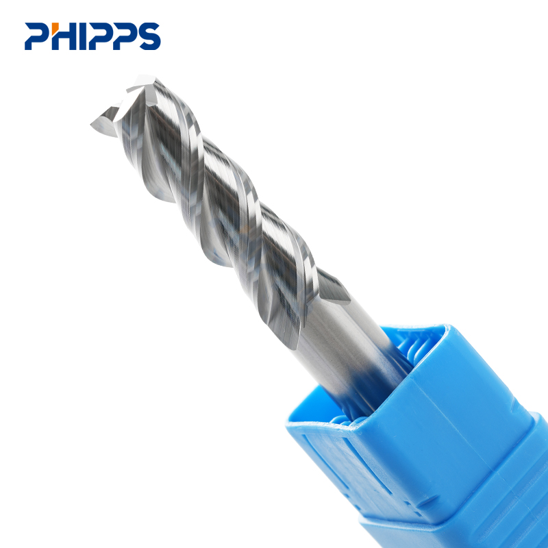 HRC55 45 Degree Milling Cutter 2 3 Flute Carbide End Mills For Aluminum D18