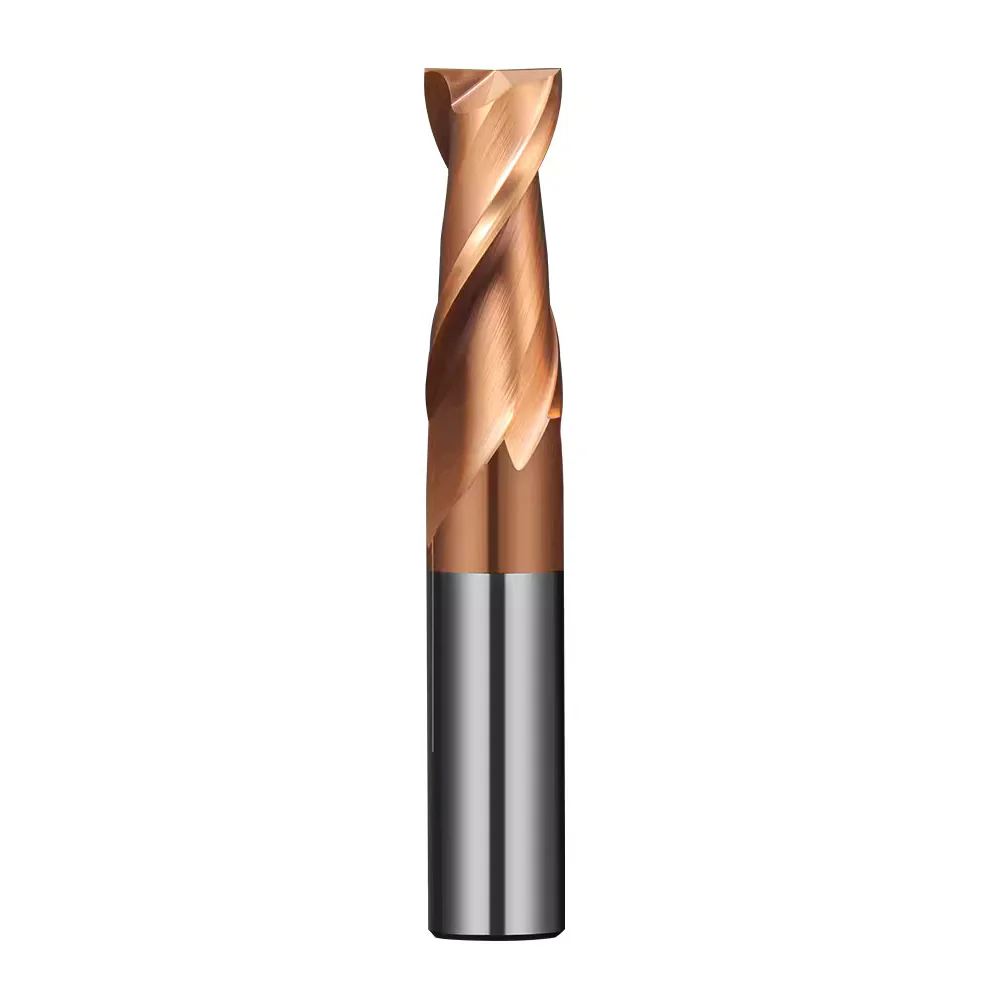 55HRC 2-edge Tungsten Steel Milling Cutter Alloy Keyway Special Extended Straight Handle Two-edge Coated End Mill CNC Data Tool