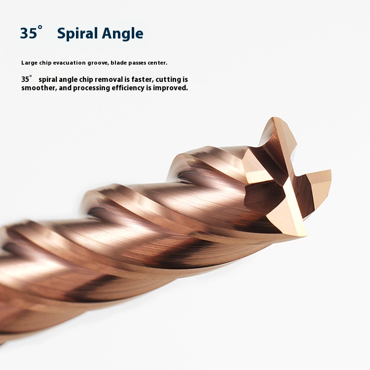 Direct Factory Supply 55 Hard Tungsten Steel Alloy 4 Flutes Four-Edge End Milling Cutter Flat-Bottomed CNC Tool Altin Coating