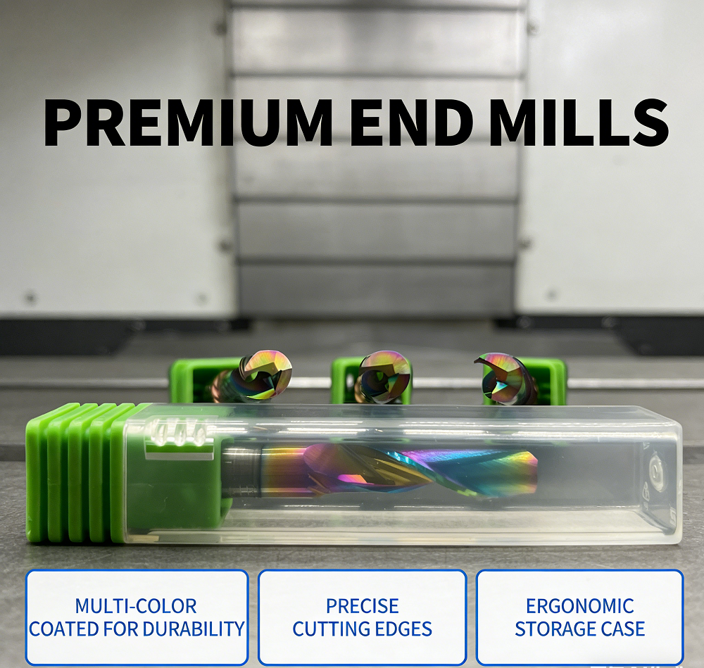 High Precision DLC Coating End Mill Aluminum High-Speed HRC 55 Solid Carbide Single Flute End Mill CNC