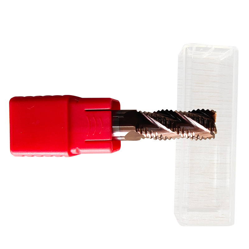 Super Hard Straight Shank Wave Edge Milling Cutter 6-20mm Four-edged High Speed Steel Aluminum Corn Rough Leather End Mill