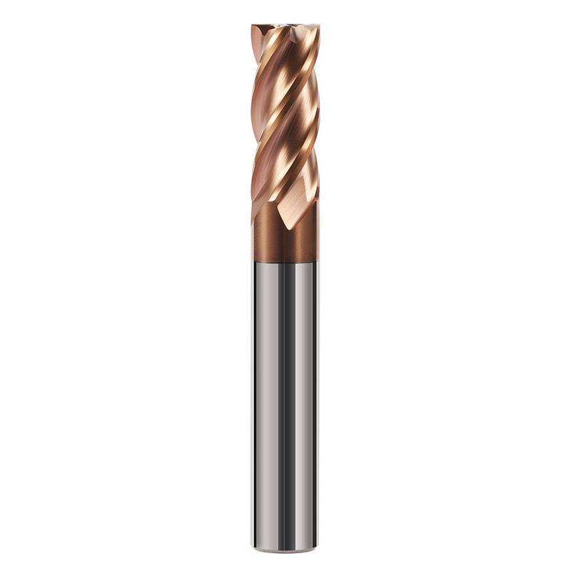 Direct Factory Supply 55 Hard Tungsten Steel Alloy 4 Flutes Four-Edge End Milling Cutter Flat-Bottomed CNC Tool Altin Coating