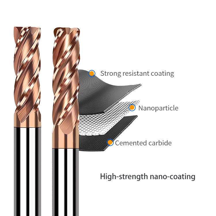 Special ball flat ball nose end milling cutter for hardware stamping dies