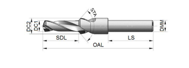 PCD drill structure