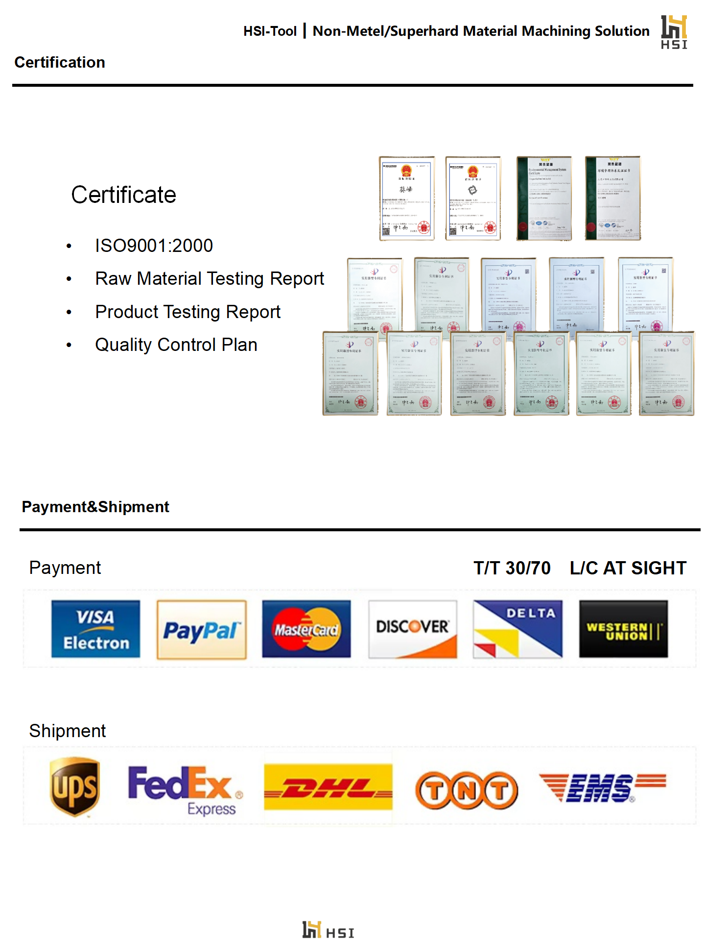 Quality Certificate