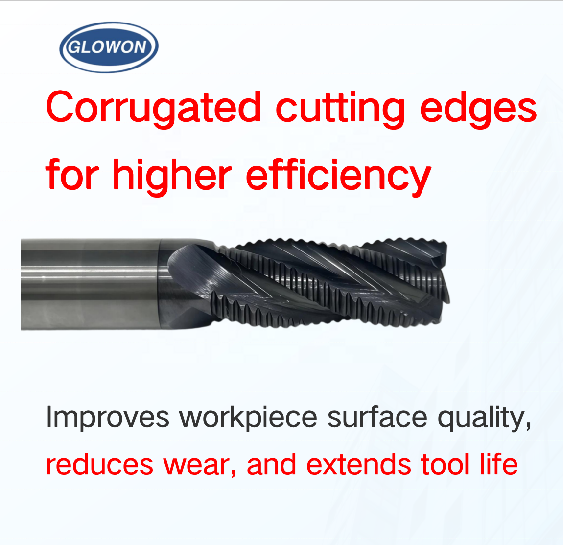 HRC55 4 Flutes Roughing End Mill Wave Edge Carbide Milling Cutter for Steel Rough Machining CNC Tool