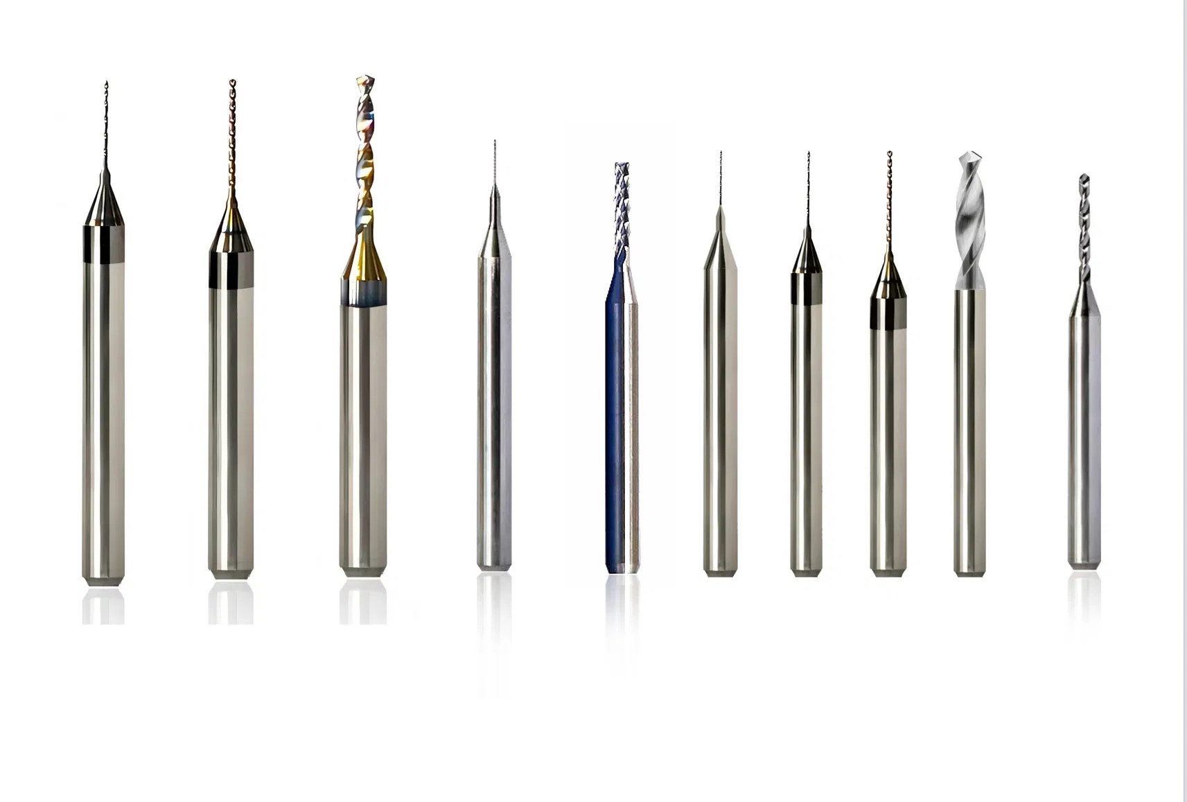 Tin Coated Solid Carbide PCB Micro Drill Bit High Precision