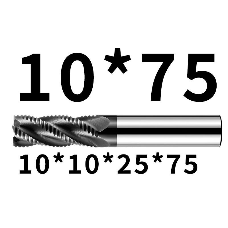 4 Flute HSS Roughing End Mill TiAlN Coated CNC Milling Cutter 6-32mm for Steel Aluminum