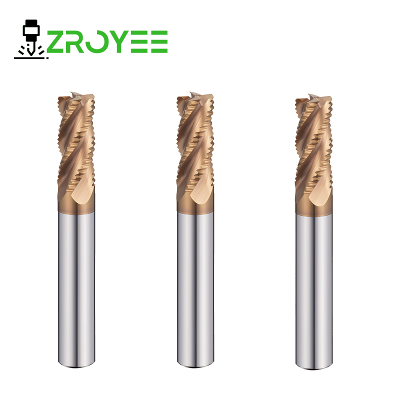 High Speed Steel Roughing End Mill Wave Edge Rough Machine Cutter HRC65 AlTin OEM for CNC Machining Center Steel/Stainless