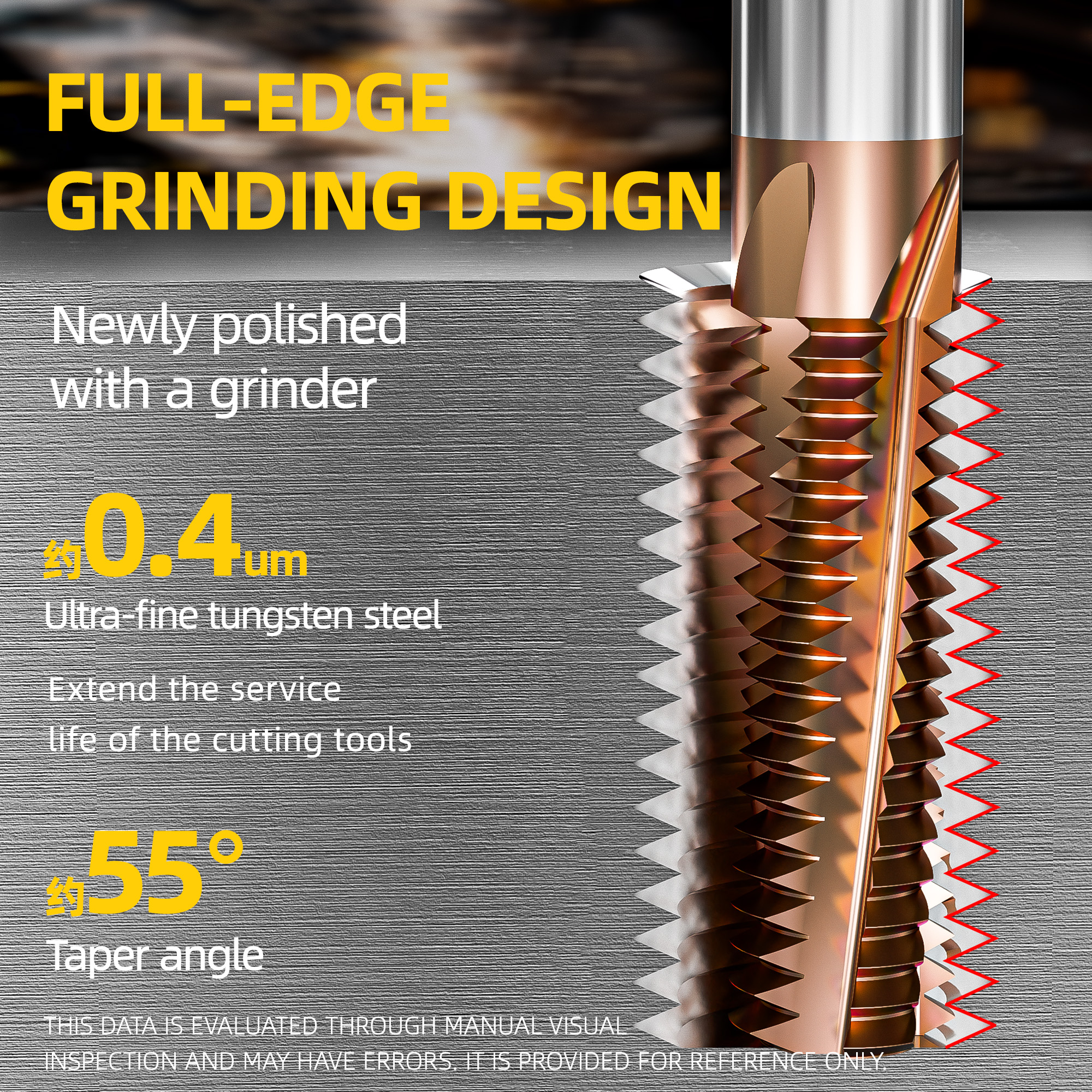 65&deg; Tungsten Carbide Full-form Thread Mill for Steel &amp; Aluminum Rc Taper Pipe Thread 1/8 1/4 3/8 1/2 3/4