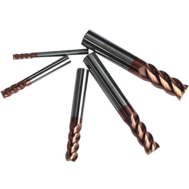 DLCC 12mm Cemented Carbide Material 4 Flutes End Mills Milling Tools