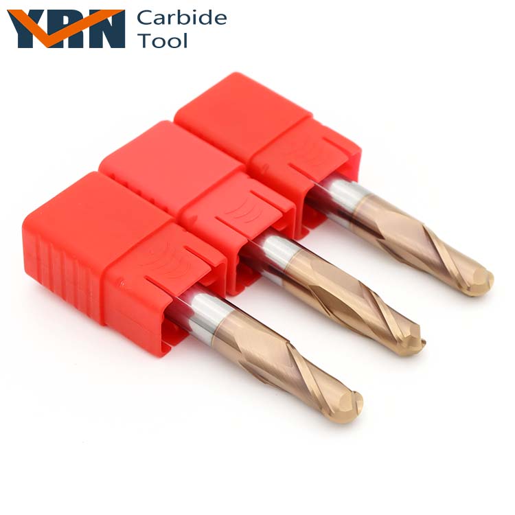 Ready in Stock TiSiN-coated 2 Flute Solid Carbide Fresa 1mm-4mm Ball Nose End Mills