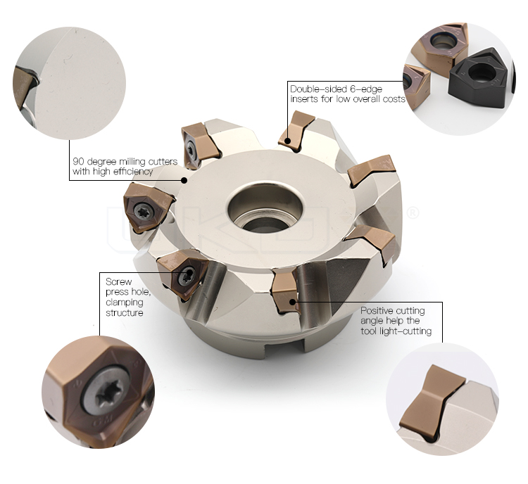 MFWN 90125-40-8T Face Mill CNC Lathe Indexable Milling Cutter for Carbide Insert