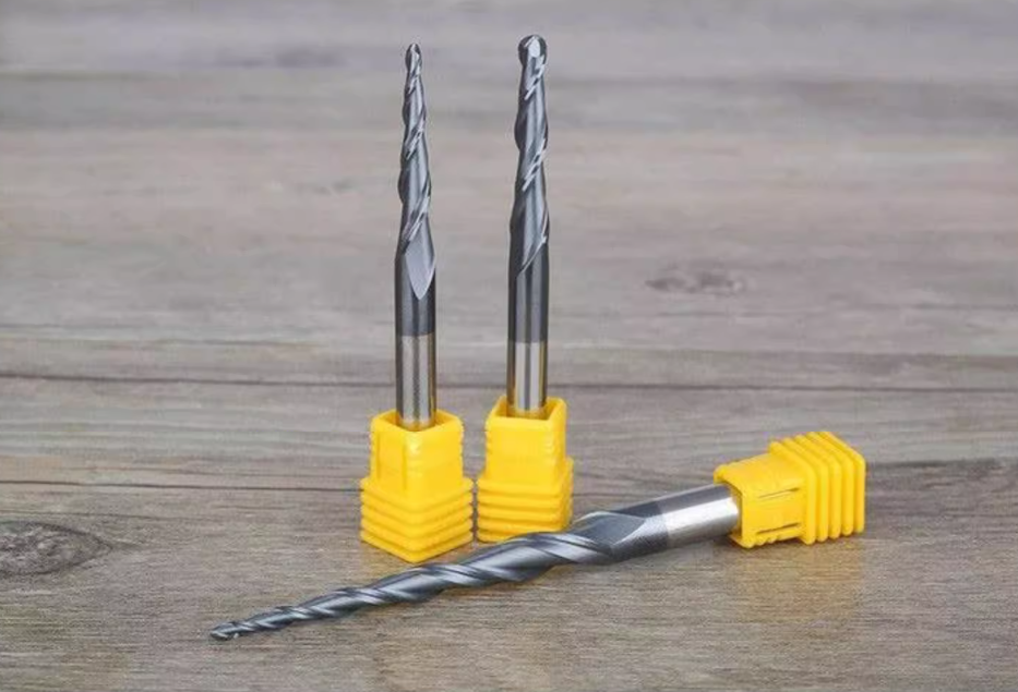 ZY/OEM Carbide Taper Ball Nose End Mill TiSiN Coated 2 Flutes 55HRC ODM/OEM High-Speed Cutting Stainless Steel Alloy Steel Model
