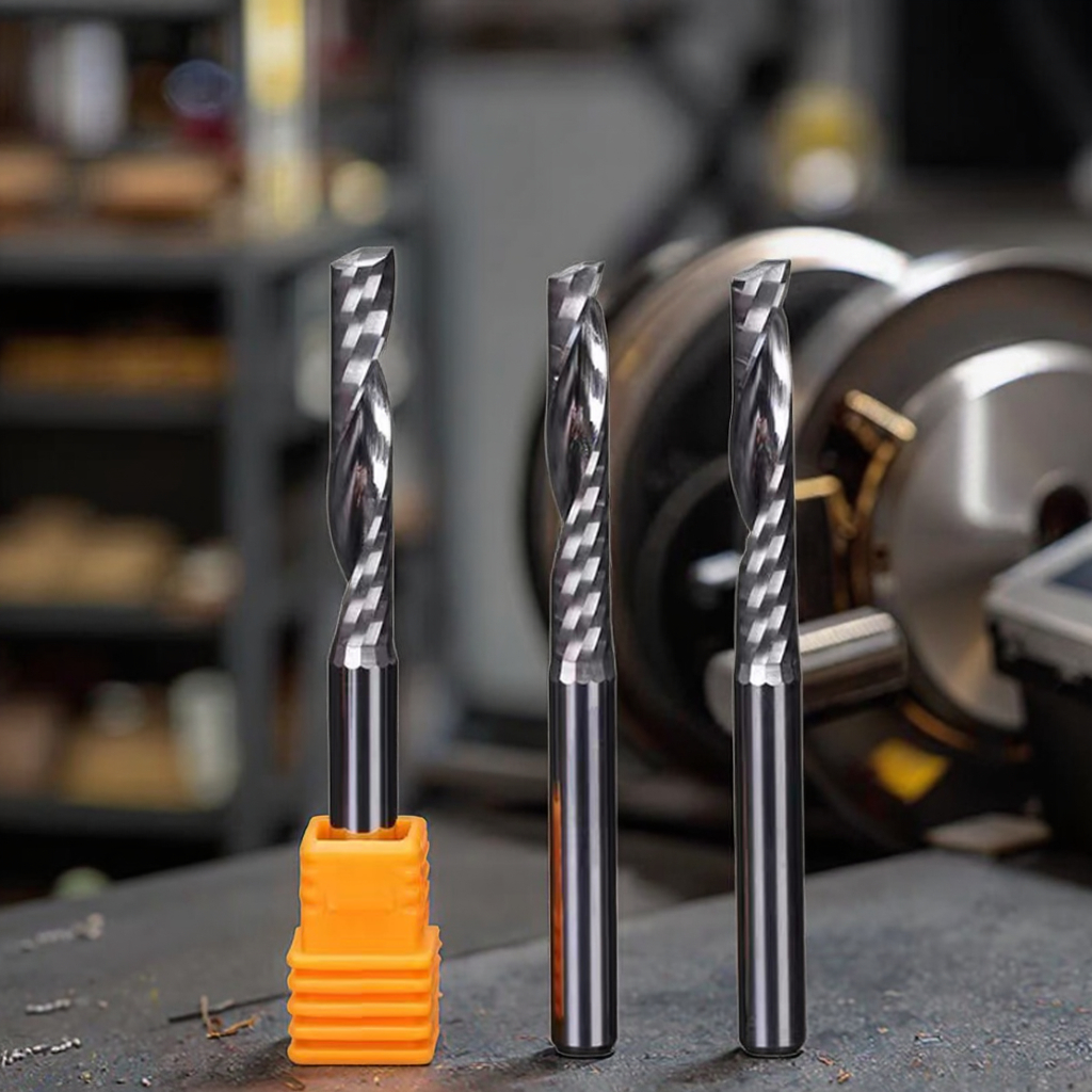 Hot Sale Single Flute Router Bits MDF Drills Forstner Woodworking Wood Carbide Acrylic Edge Milling Cutter End Mills CNC 55HRC