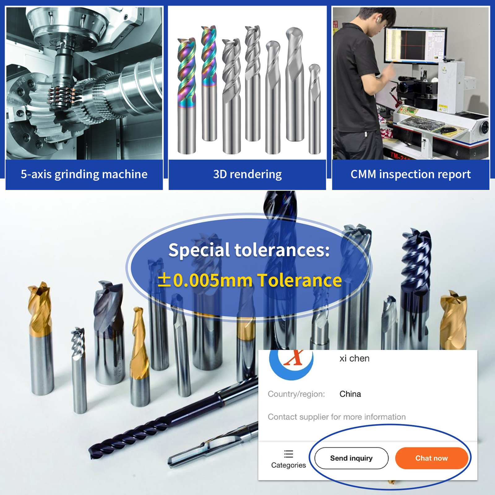 68 HRC 4-Flute Tungsten Carbide Roughing End Mill; Extended Wavy Flute Roughing End Mill (4-Flute) for Hardened Stainless Steel
