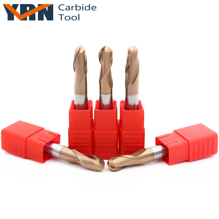 Ready in Stock TiSiN-coated 2 Flute Solid Carbide Fresa 1mm-4mm Ball Nose End Mills