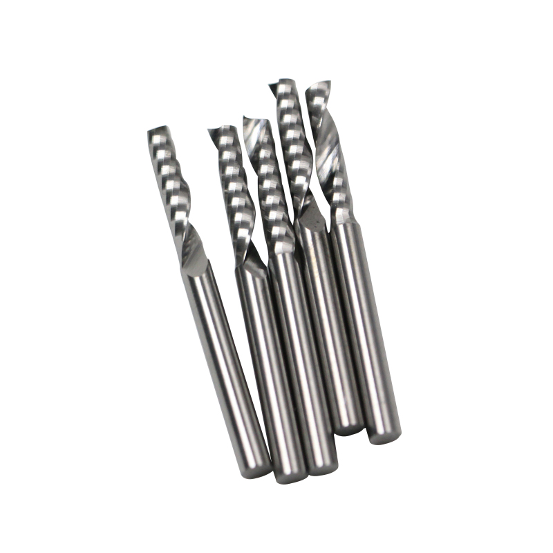 3.175mm Single Flute Up Cut Spiral Bit Solid End Mill Milling Cutter For Acrylic PVC Plastic Aluminum