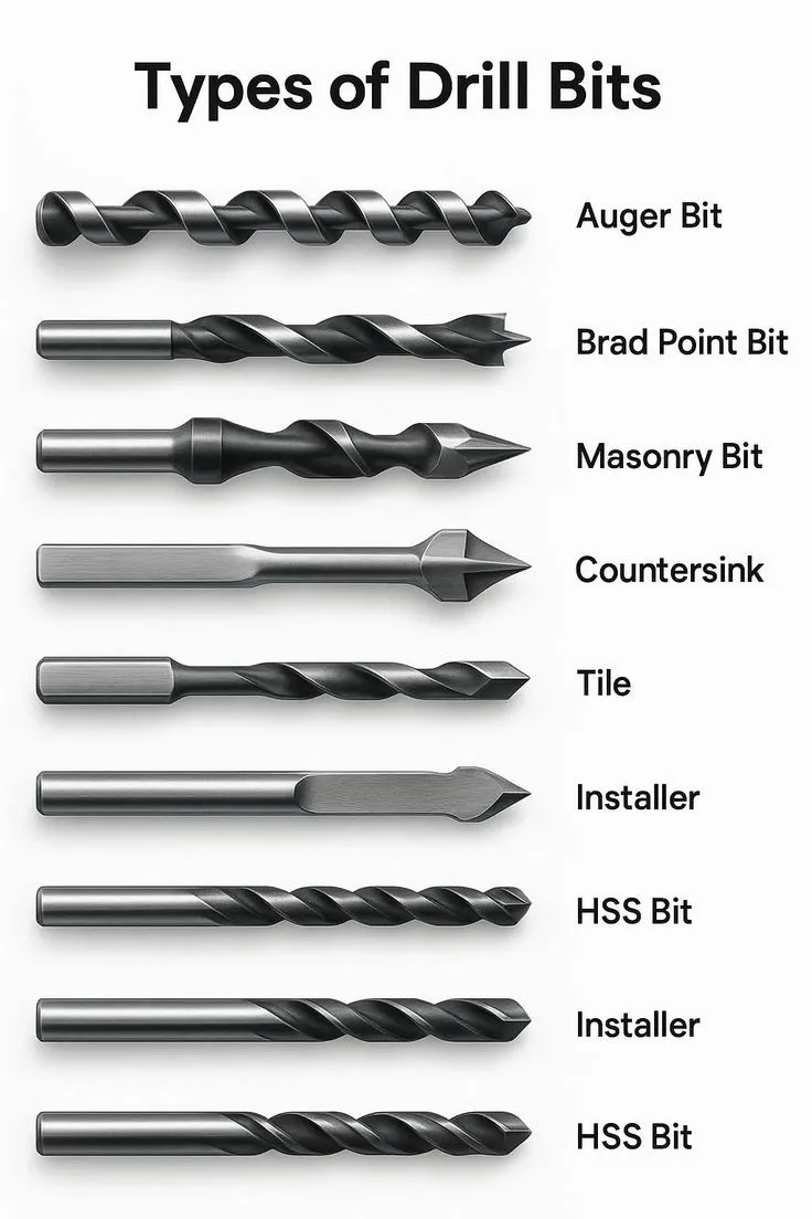 Solid Carbide Twist Drill Bits in Stock Suitable for Drilling Various Metals
