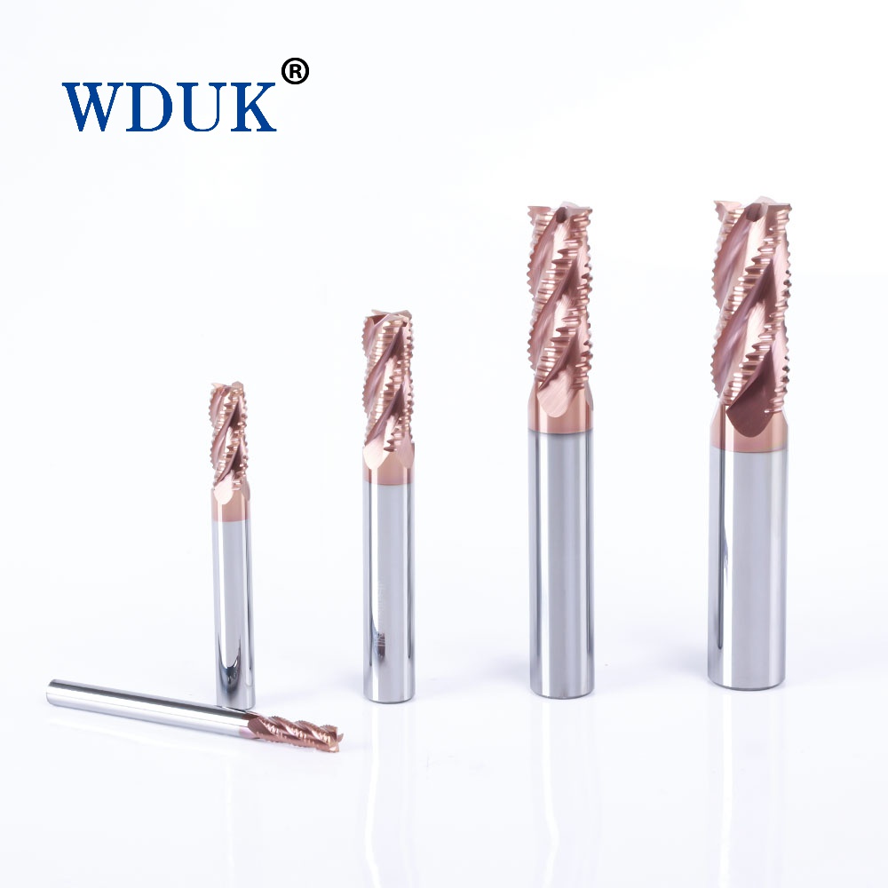 Premium Solid Carbide Roughing End Mill with Wear Resistant Corn Wave Flute for Industrial Steel Material Milling Processing