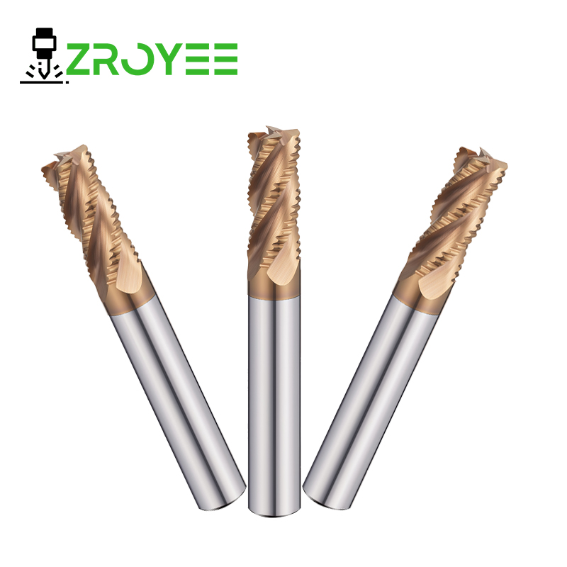 High Speed Steel Roughing End Mill Wave Edge Rough Machine Cutter HRC65 AlTin OEM for CNC Machining Center Steel/Stainless
