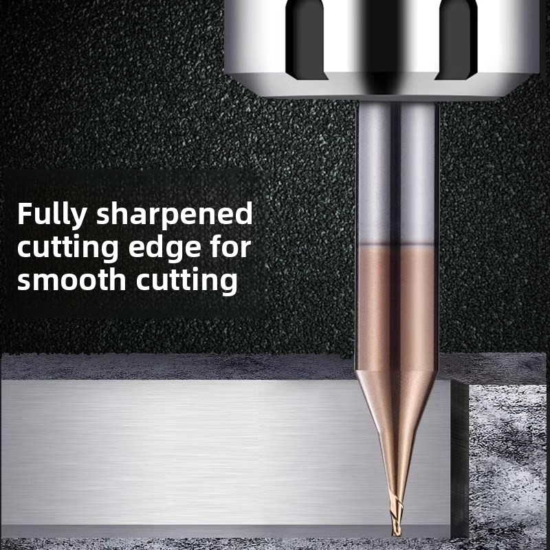 High Precision R0.15 Micro 50mm Ball Nose End Mill Altin Coated 2 Flutes Dlc Coated End Mill For Aluminium
