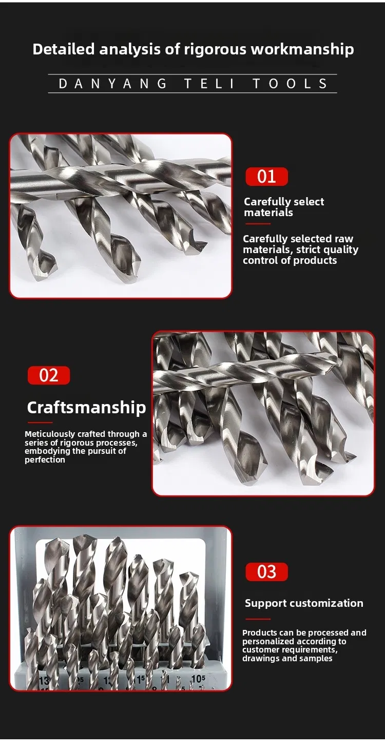 HRC 55 Tialn Coated Solid Carbide Twist Drill Bit for CNC Machining Stainless Steel