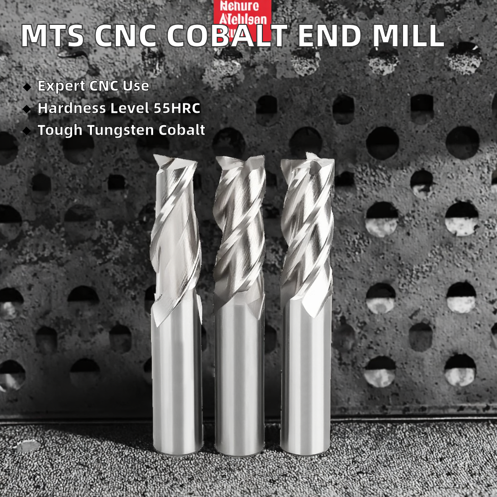 Four-edge Straight Shank Keyway Milling Cutter, White Steel High-speed Steel Keyway End Milling Cutter