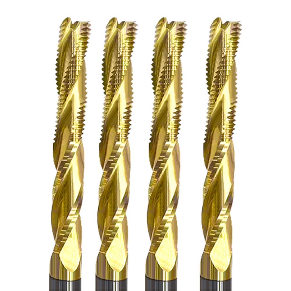 SLANK Tungsten Carbide Wood Rough EndMills Three Flutes Ripple Roughing Milling Cutter Steel Spiral Roughing End Mills