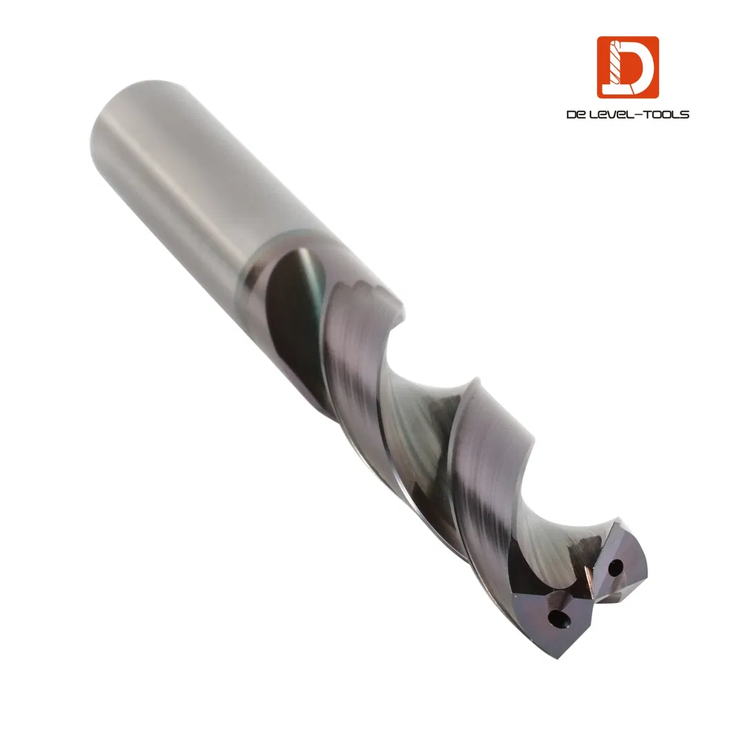 HRC55 Solid Carbide 2 Flutes Coolant Hole Long Carbide Twist Drill Bits